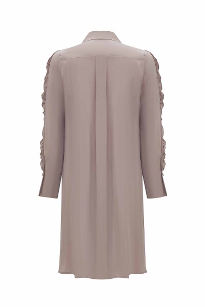 Cupro Shirt with Frilled Sleeves - 4