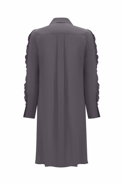 Cupro Shirt with Frilled Sleeves - 6