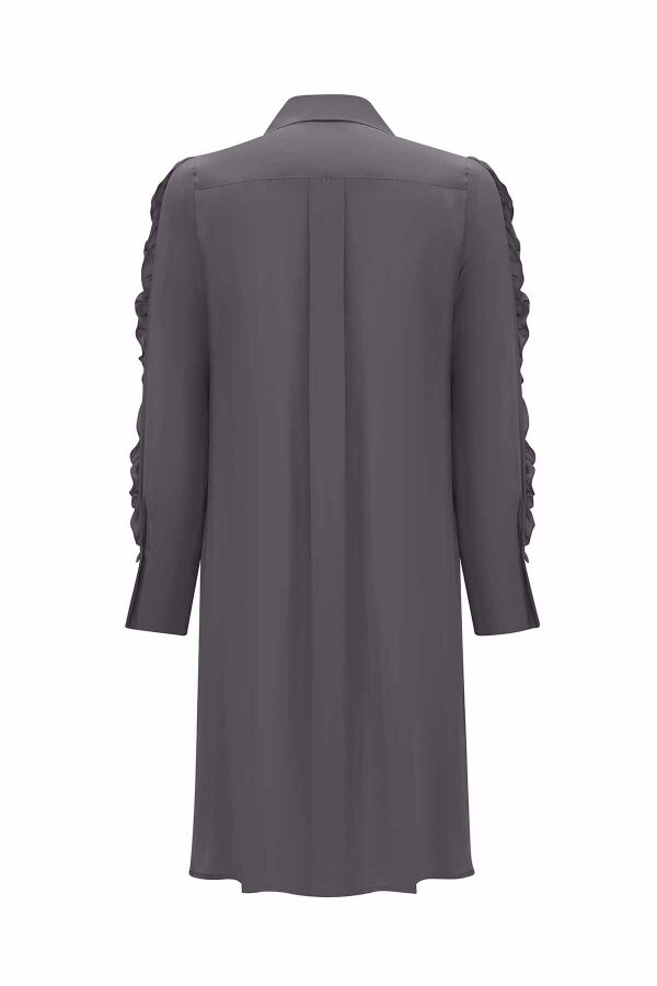 Cupro Shirt with Frilled Sleeves - 6
