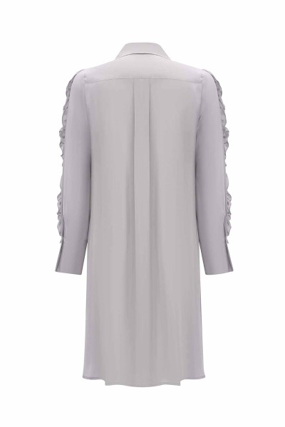 Cupro Shirt with Frilled Sleeves - 8