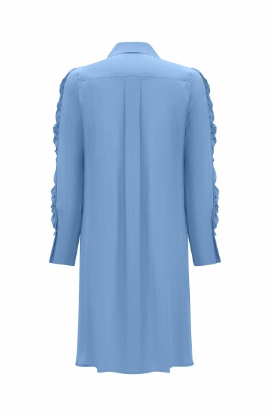 Cupro Shirt with Frilled Sleeves - 10