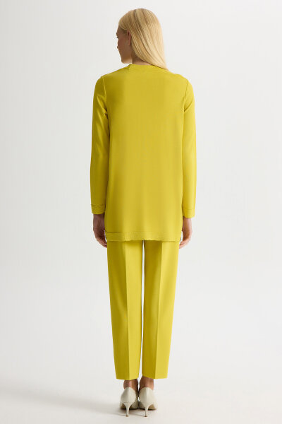Dar Paça Basic Triko Pantolon Lime - MISS DALIDA (1)