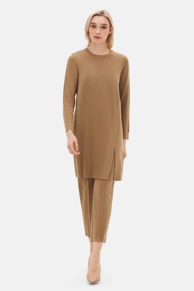 T26K-7000 Dar Paça Triko Pantolon DORY-CAMEL - MISS DALIDA