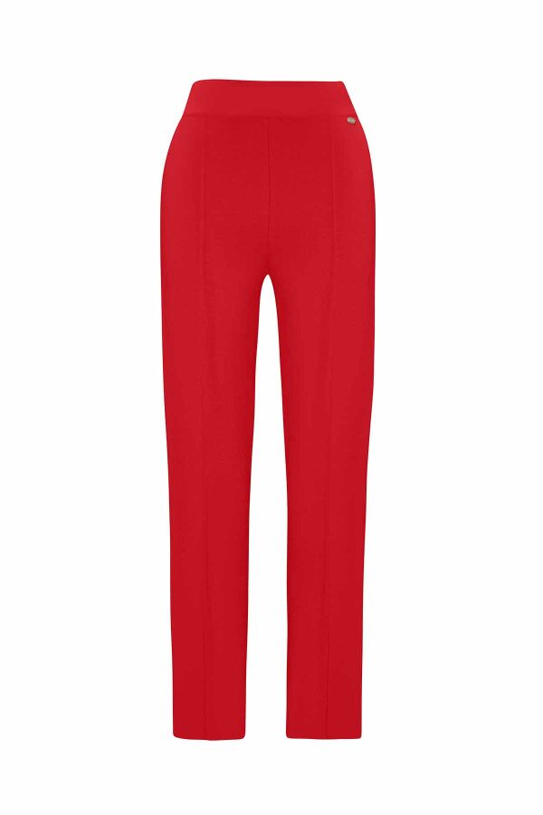T26K-7000 Dar Paça Triko Pantolon ASPO-RED - 1