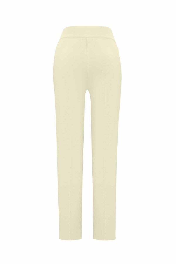 Dar Paça Triko Sarı Pantolon - 2