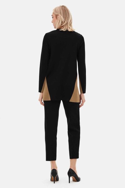 T26K-7000 Dar Paça Triko Pantolon BLACK - MISS DALIDA (1)