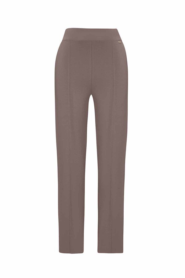T26K-7000 Dar Paça Triko Pantolon CAPRI-MINK - 1