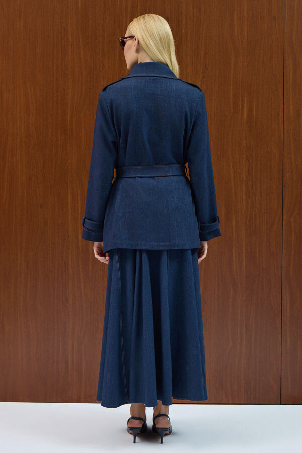 Denim Çan Etek Navy - 3