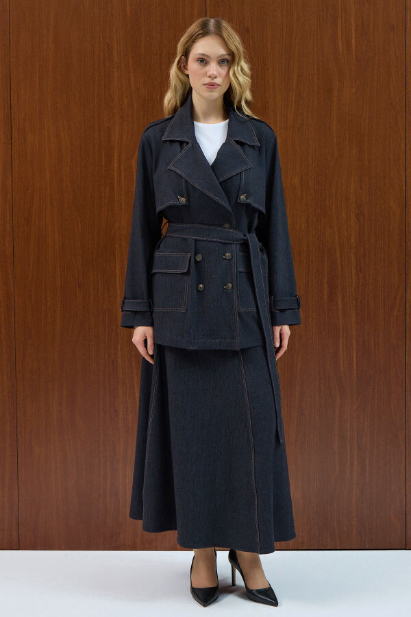 Denim Bell Skirt - 1