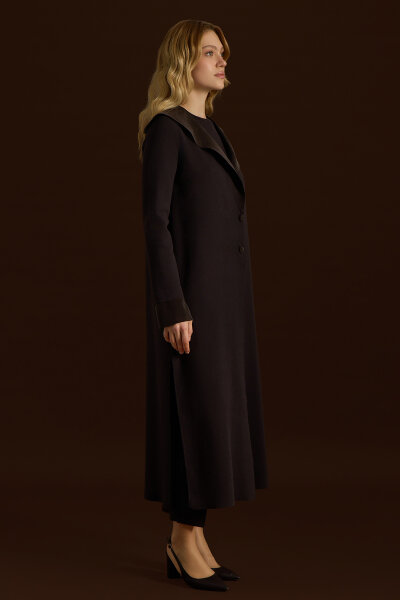 Denizci Yaka Triko Kap Kahverengi - MISS DALIDA (1)