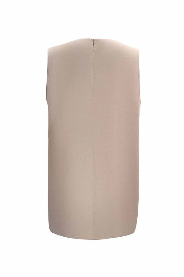 Double Linen Tunic with Side Buttons - 19