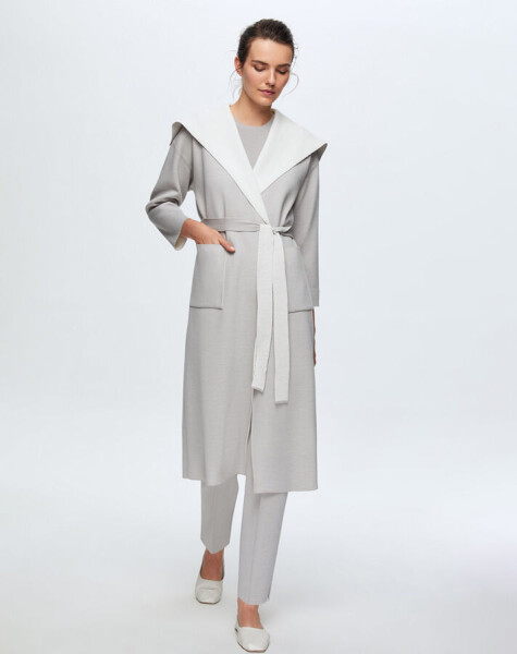 T24K-9021 Double Sided Steel Knitted Cardigan - 1