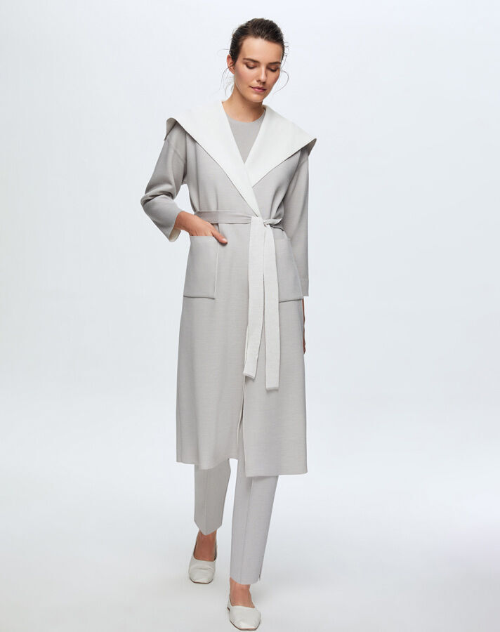 T24K-9021 Double Sided Steel Knitted Cardigan - 1