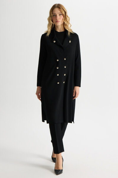 Button Detailed Shirt Collar Knitwear Cardigan - MISS DALIDA