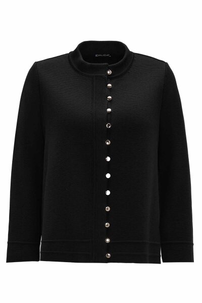 T26K-8207 Düğme Detaylı Triko Ceket BLACK - 2