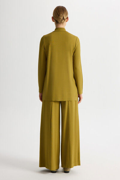 Stylish Buttoned Knit Jacket - 4