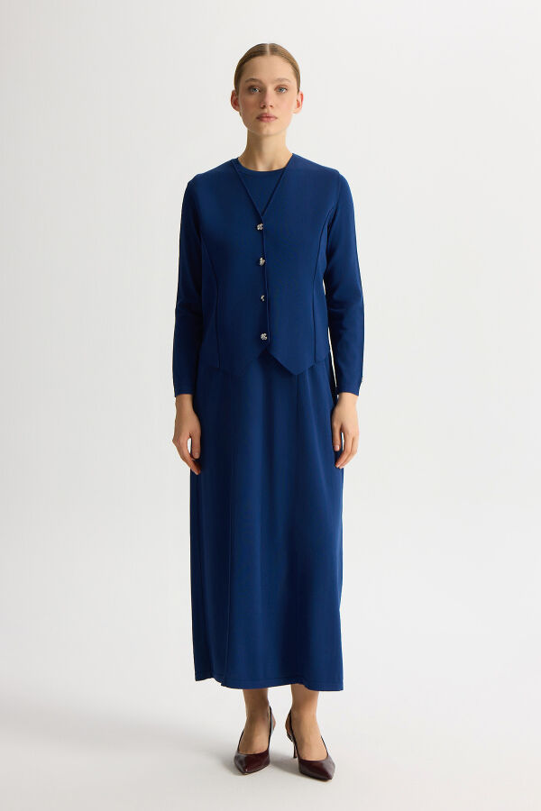 Solid Color Comfortable Fit Dress - 1