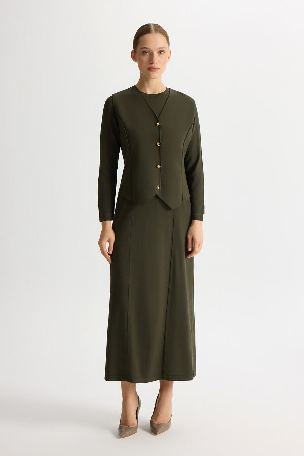 Solid Color Comfortable Fit Dress - 1