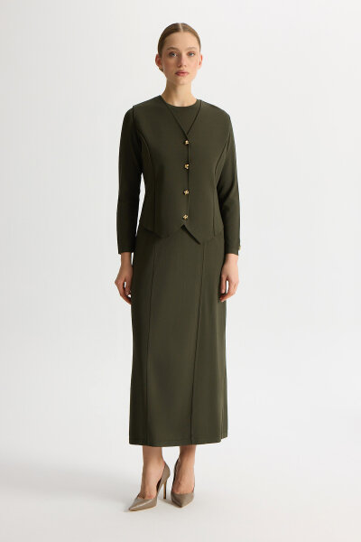 Solid Color Comfortable Fit Dress - 2