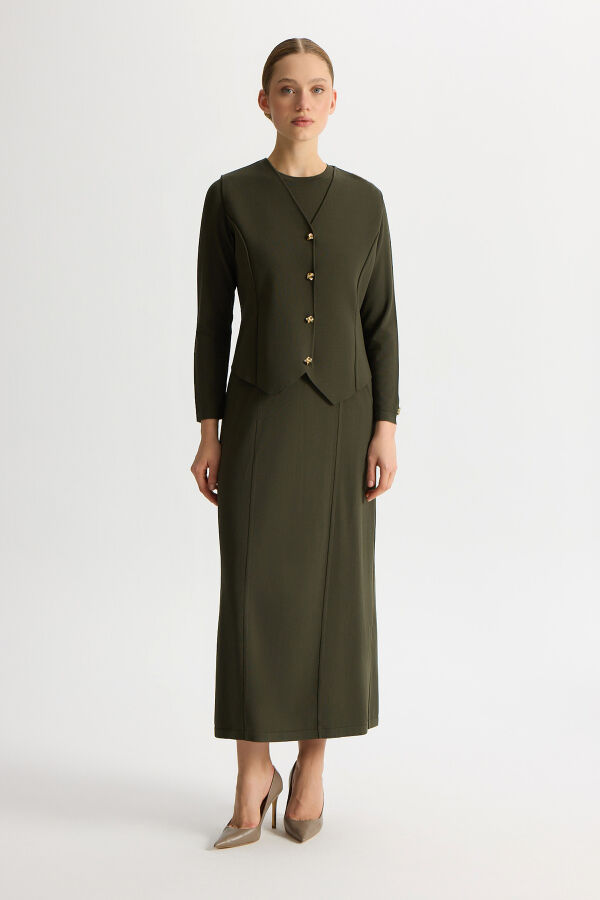 Solid Color Comfortable Fit Dress - 2