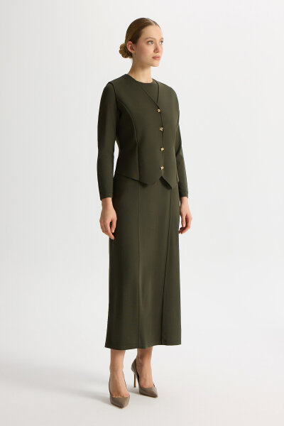 Solid Color Comfortable Fit Dress - 3