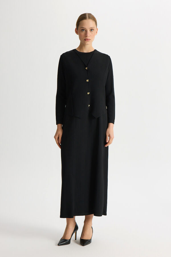 Solid Color Comfortable Fit Dress - 1