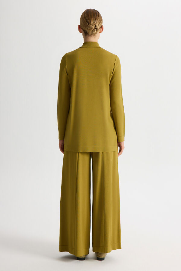 Plain Color Knitted Trousers Skirt - 2