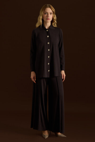 Plain Color Knitted Trousers Skirt - MISS DALIDA