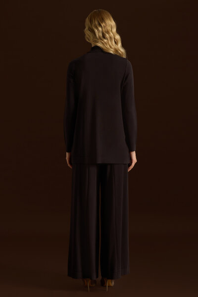 Plain Color Knitted Trousers Skirt - 3