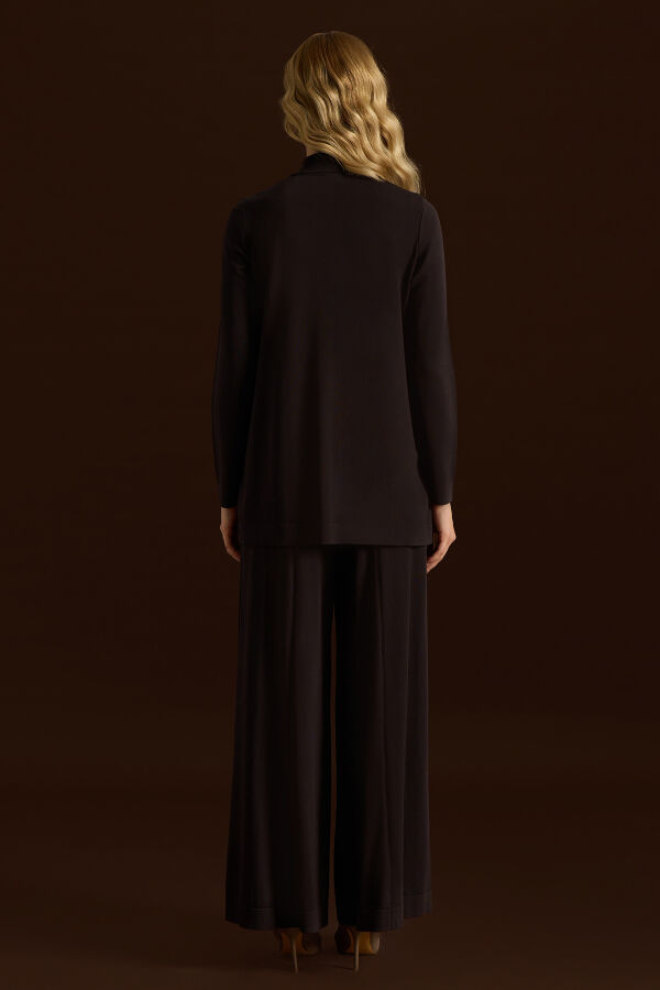 Plain Color Knitted Trousers Skirt - 3