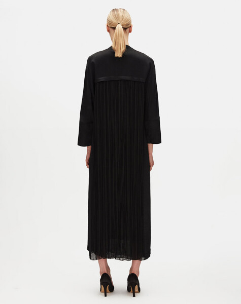 Elegant Long Jacket with Sheer Back - 3