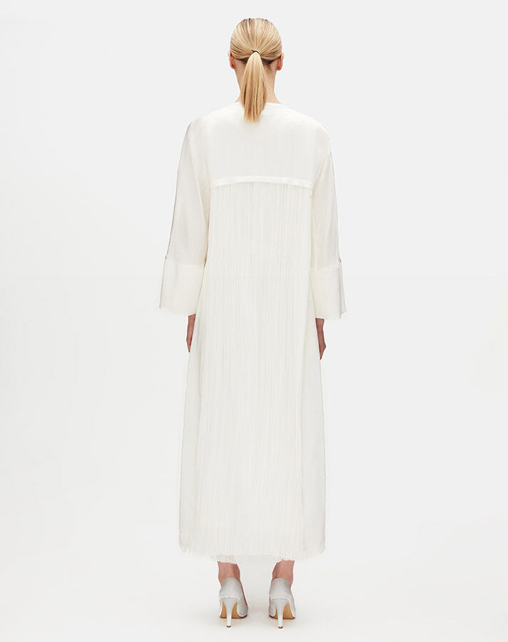 Elegant Long Jacket with Sheer Back - 8