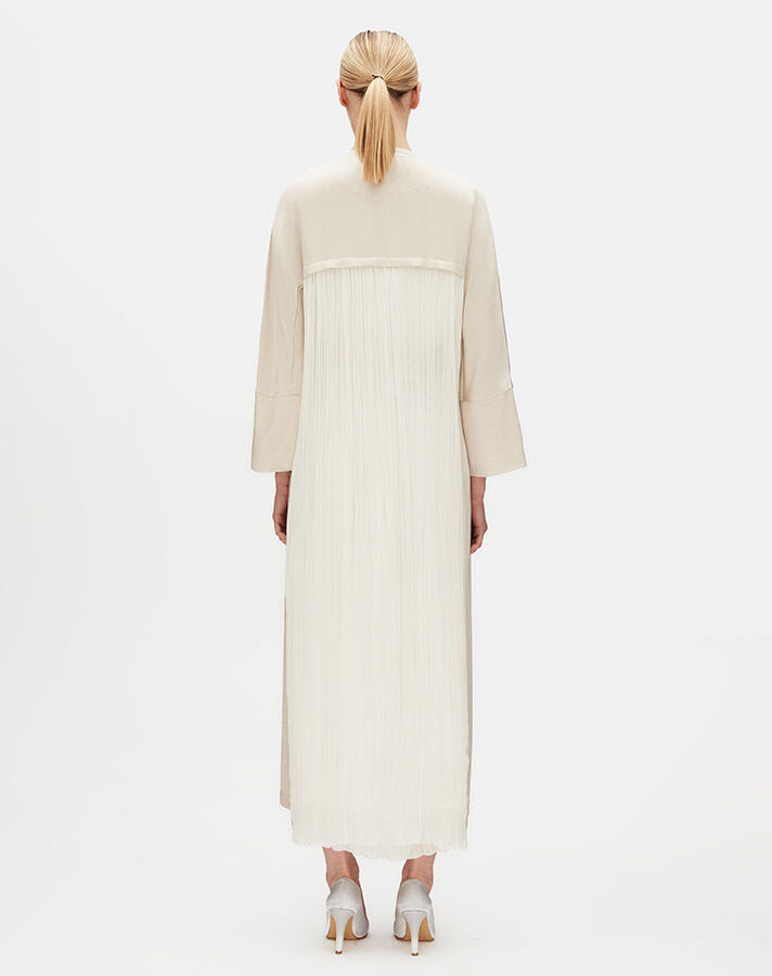 Elegant Long Jacket with Sheer Back - 10
