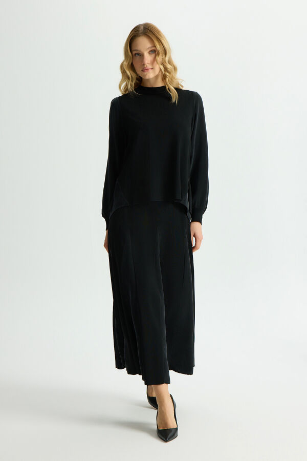 A-Line Cut Elastic Ankle Tunic - 1