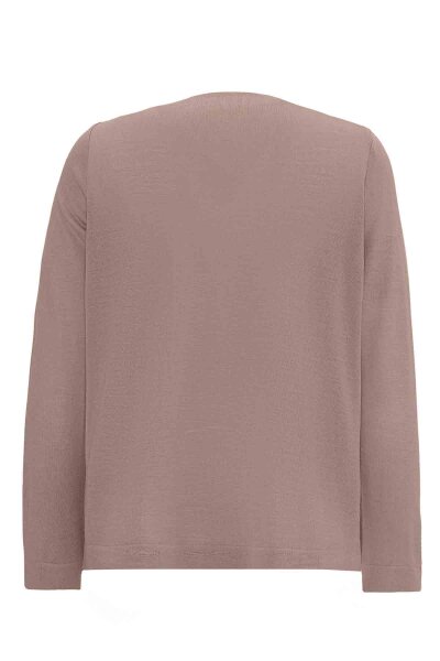 Eyelet Detailed Plain Mink Tunic - 2