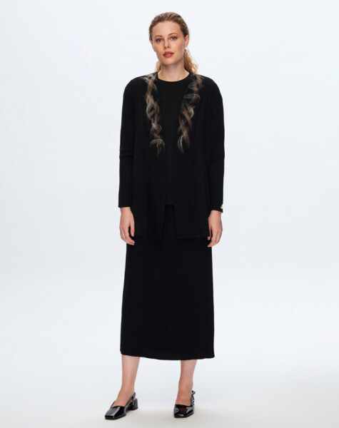 T24K-9028 Felt Detailed Cardigan - 4