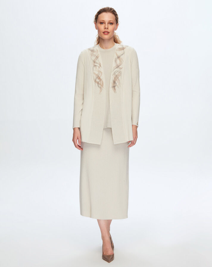 T24K-9028 Felt Detailed Cardigan - 5