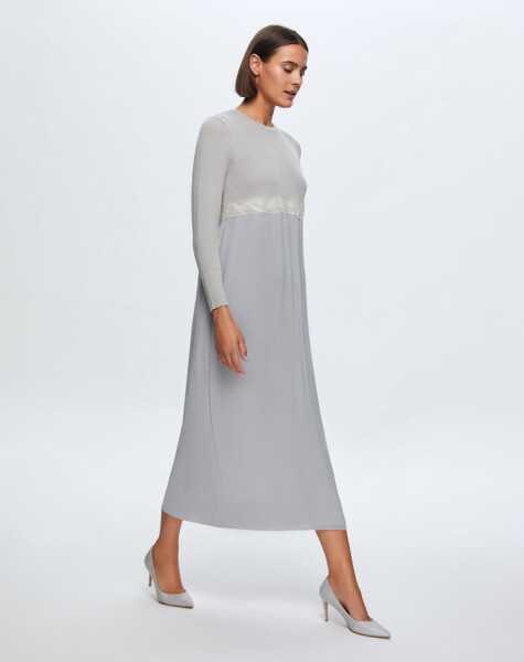 T24K-4002 Felt Detailed Knitwear Dress - 10