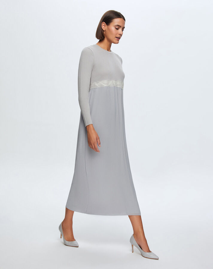 T24K-4002 Felt Detailed Knitwear Dress - 10