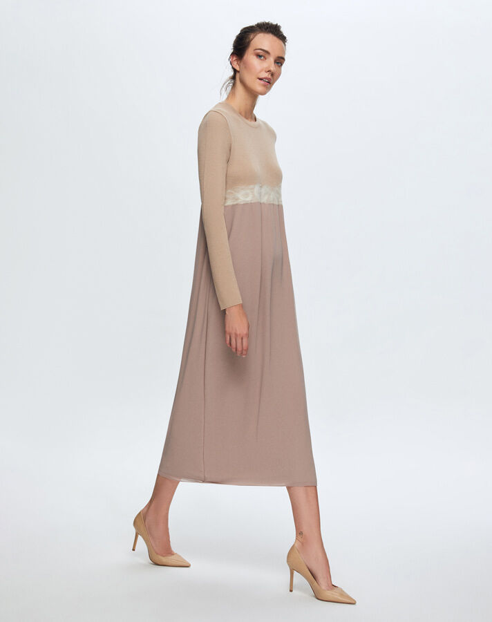 T24K-4002 Felt Detailed Knitwear Dress - 8