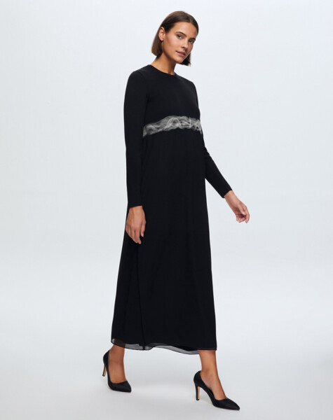 T24K-4002 Felt Detailed Knitwear Dress - 14