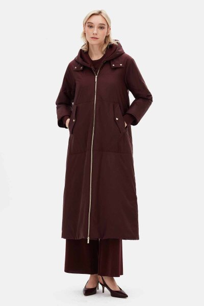 T26K-8011 Fermuarlu Uzun Mont MİNK | Miss Dalida