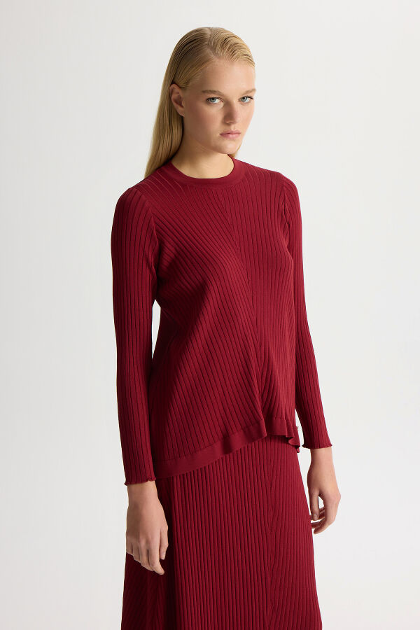 Ribbed Knit Tunic - 1