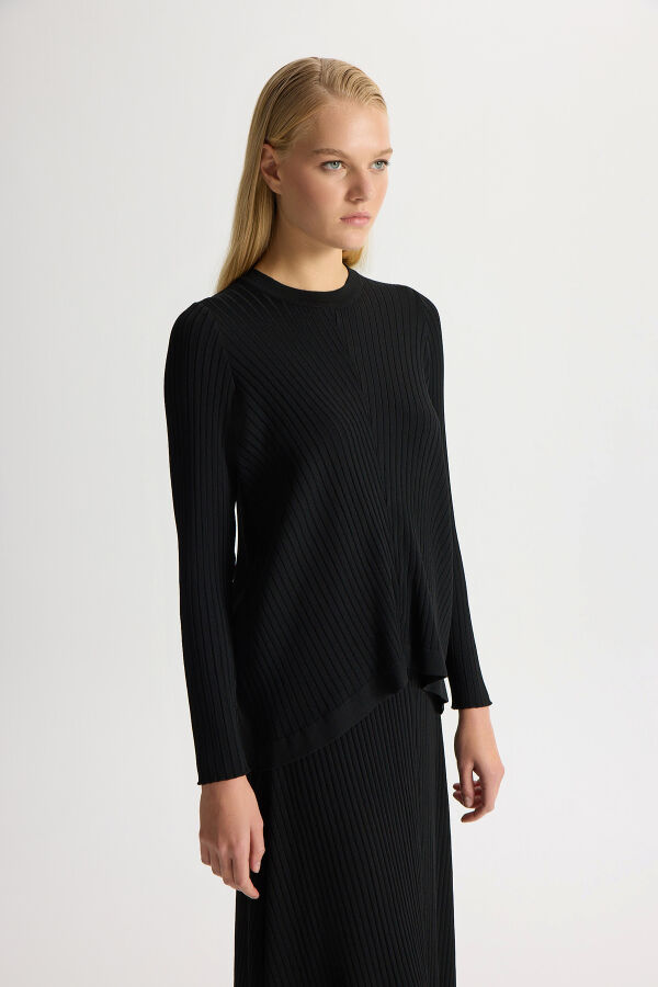 Ribbed Knit Tunic - 1
