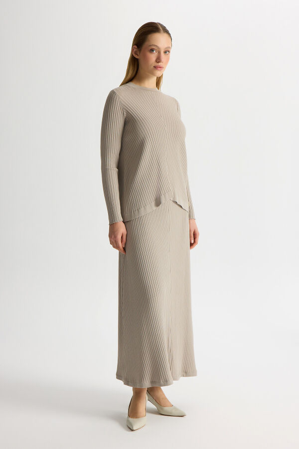 Fitilli Triko Tunik Stone - 4