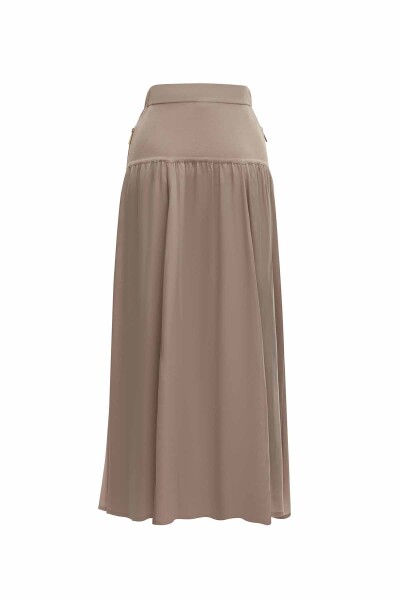 Side Zippered Flared Skirt - 4