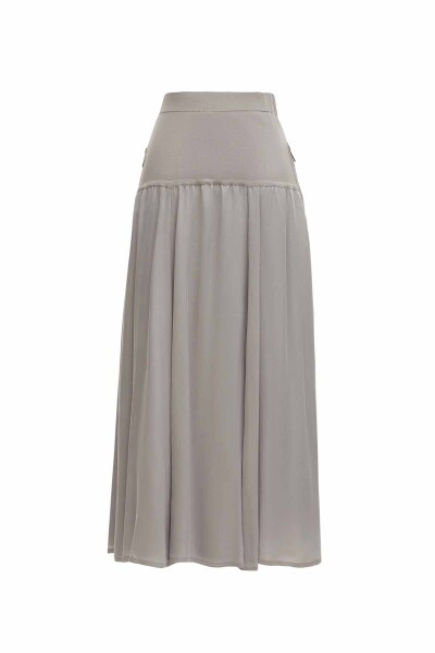 Side Zippered Flared Skirt - 8