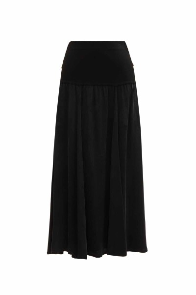 Side Zippered Flared Skirt - 10