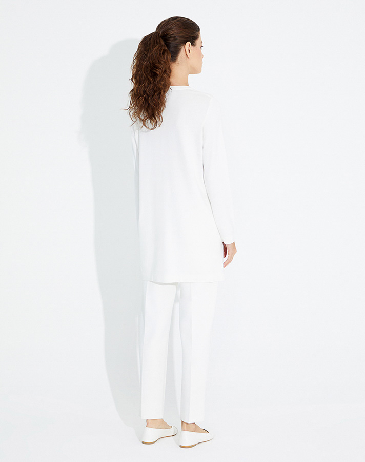 T23Y-6007 Front Zipper Detailed Tunic - 2