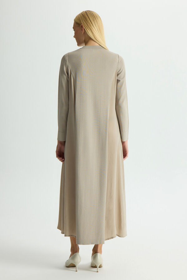 Gizli Patlı Düz Renk Triko Kap Stone - 3